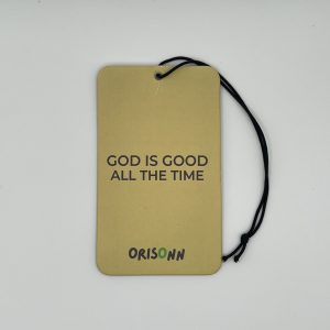God Is Good All The Time Christian Car Air Freshener with Vanilla fragrance by ORISONN.