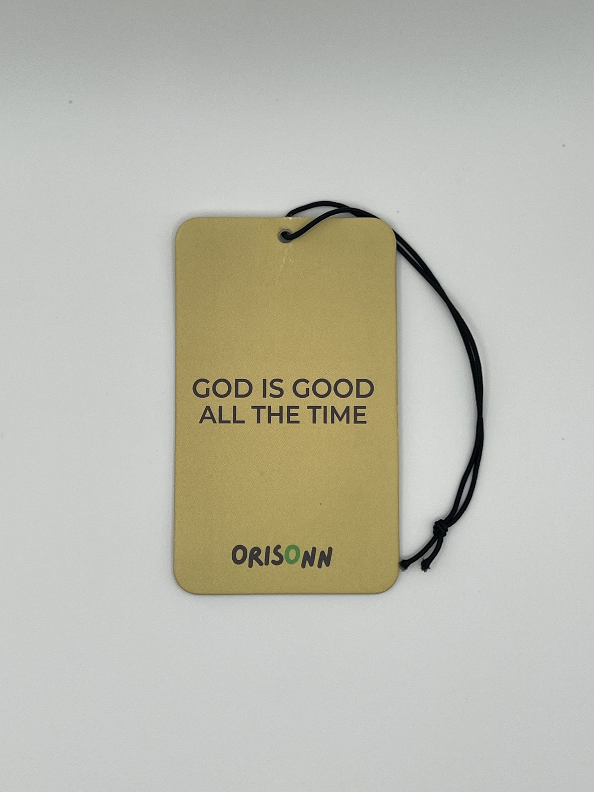 God Is Good All The Time Christian Car Air Freshener with Vanilla fragrance by ORISONN.